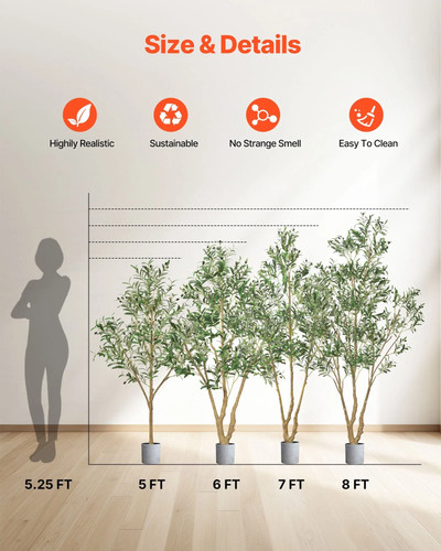 7ft artificial olive tree with - 7ft,